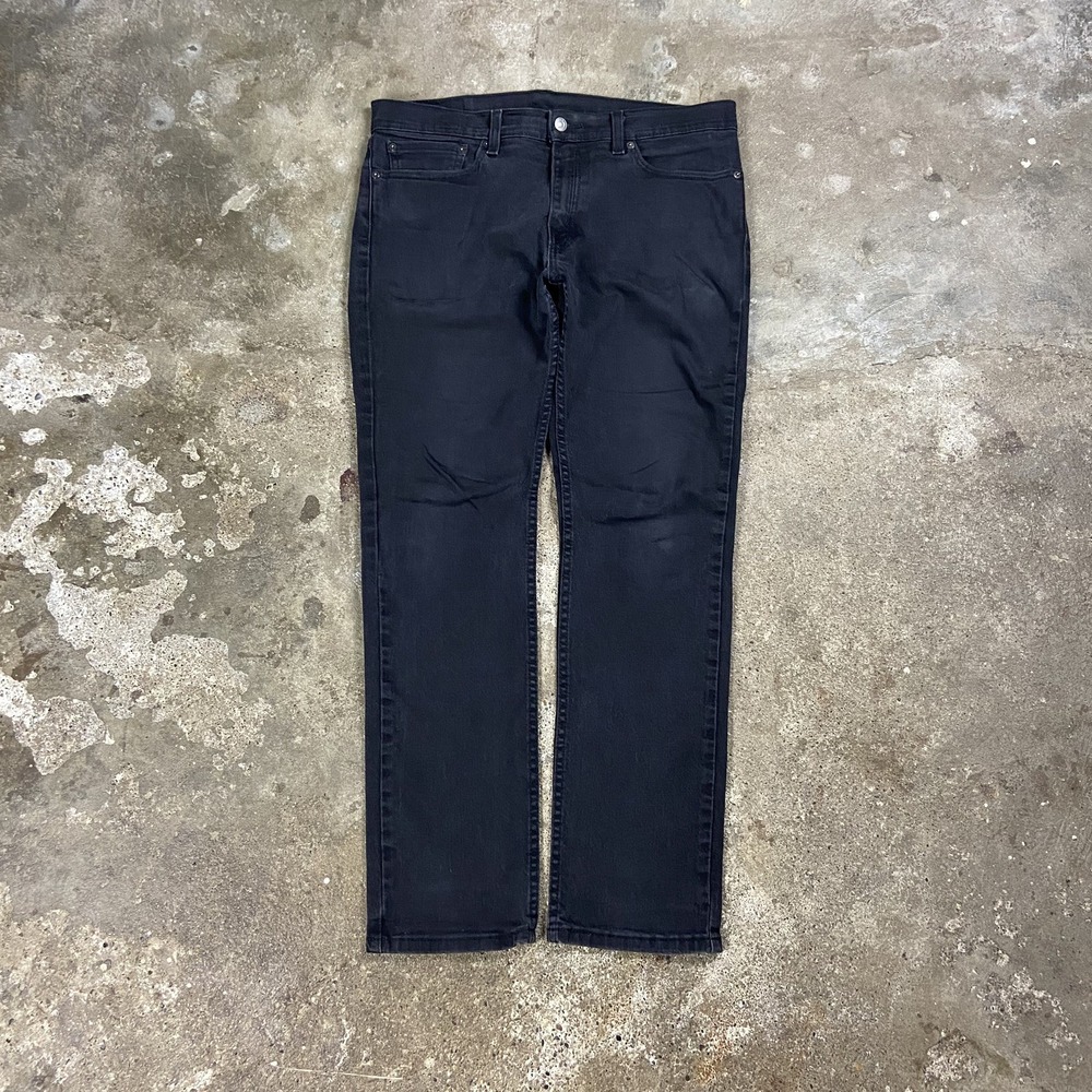 Levi's 511 Jeans Size 34x32 Black Denim Dark Wash Slim Fit Narrow Casual Wear